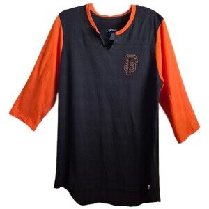 San Francisco SF Giants Women's Shirt Size 1X Black Orange Team Logo NEW